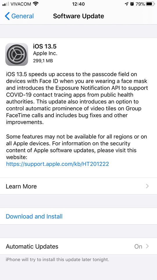 iOS 13.5 