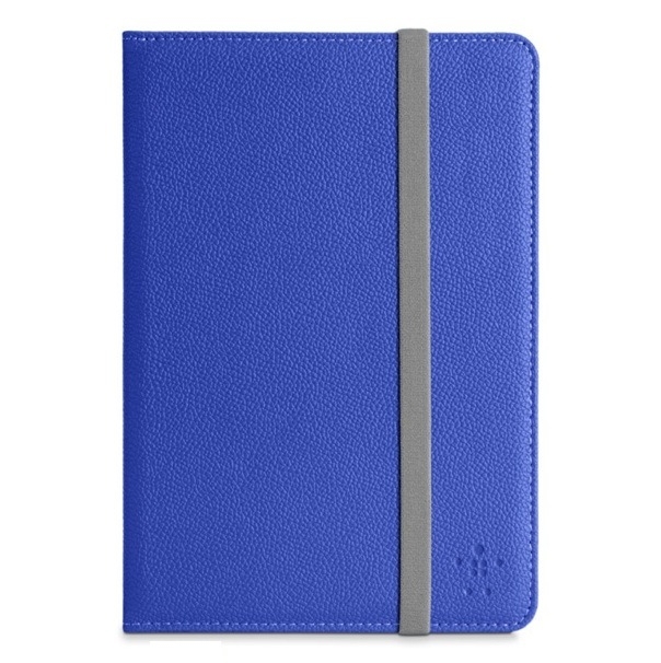 Belkin Classic Strap Cover - кожен калъф с лента за закрепване за iPad Mini, iPad mini 2, iPad mini 3 (син)