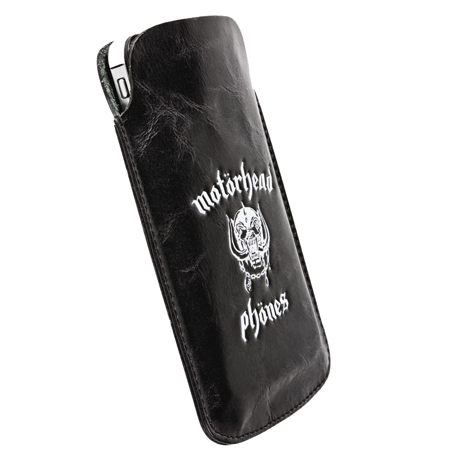Motörhead Burner Mobile Case L Long - кожен калъф за iPhone 5, iPhone 5S, iPhone SE, iPhone 5C, Xperia J и мобилни телефони (черен-бял)
