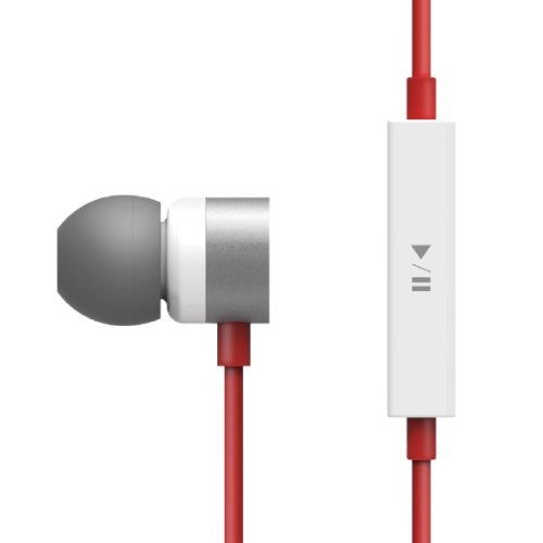 Elago E50M2 In-Ear Earphones - слушалки с микрофон за iPhone, iPad, iPod и мобилни устройства (бял-червен)
