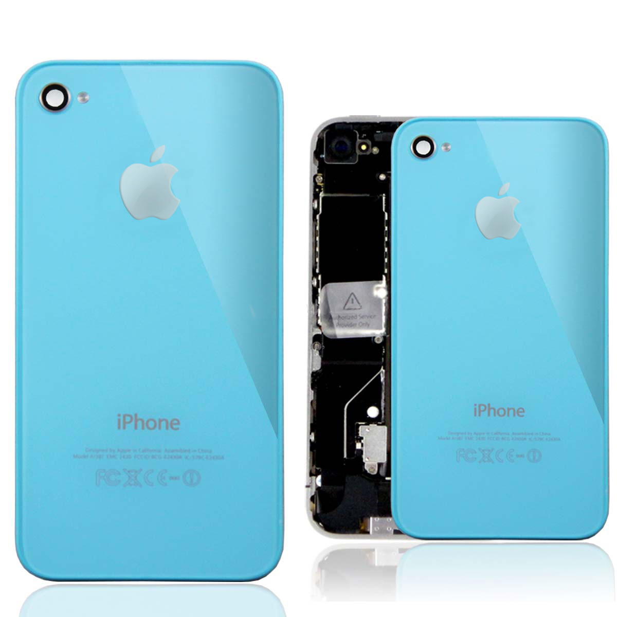iPhone 4 Backcover - резервен заден капак за iPhone 4 (светлосин)