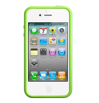 Apple iPhone 5, iPhone 5S, iPhone SE Bumper - силиконов бъмпер за iPhone 5, iPhone 5S, iPhone SE (зелен)