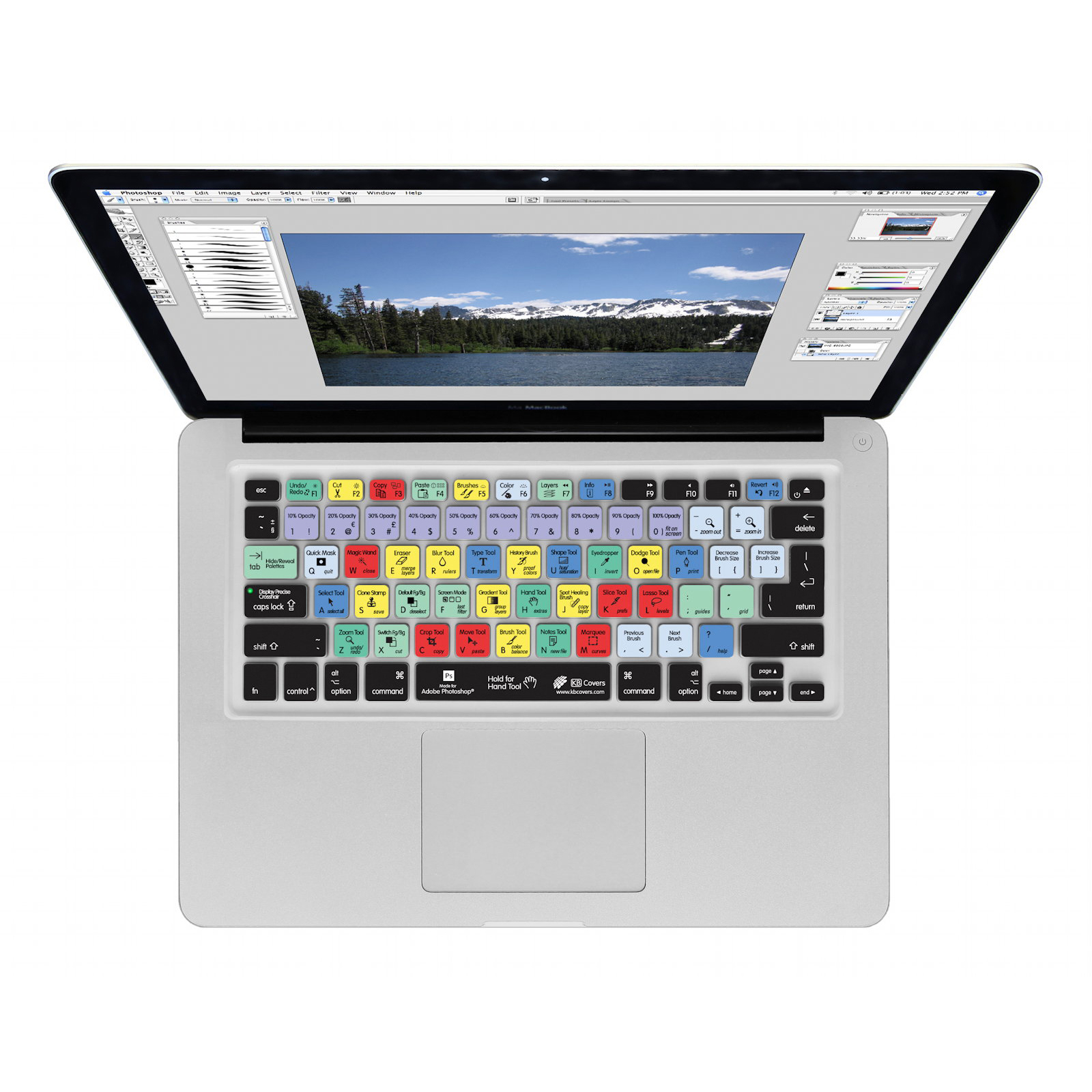 Photoshop CS6 QWERTY Keyboard Cover - силиконова обвивка за Adobe Photoshop CS6 за MacBook, MacBook Air и MacBook Pro