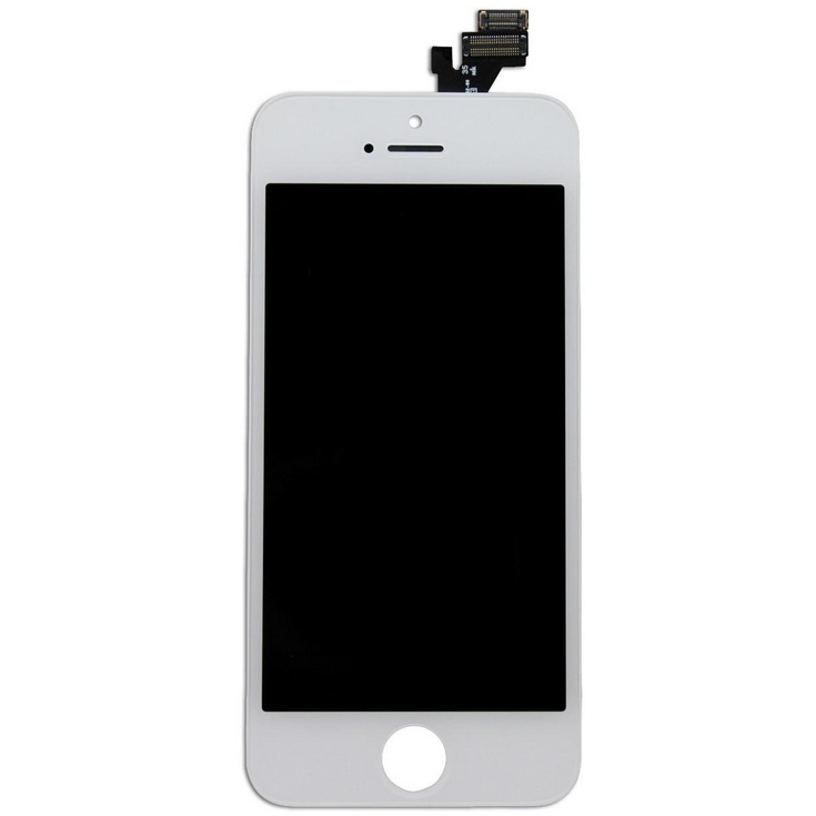 Apple iPhone 5 Display Unit - оригинален резервен дисплей за iPhone 5 (пълен комплект) - бял