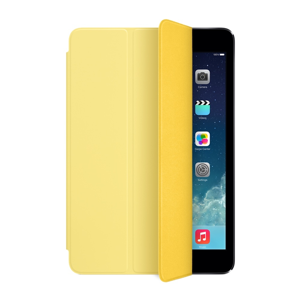Apple Smart Cover - оригинално полиуретаново покритие за iPad Mini, iPad mini 2, iPad mini 3 (жълт)