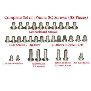 Комплект болтове за iPhone 3G (32 броя)