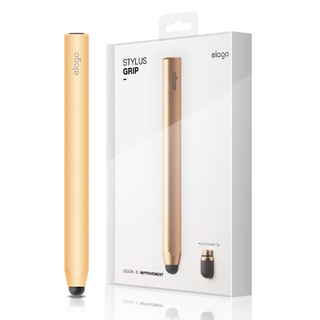 Elago Stylus Pen Grip - алуминиева писалка за iPhone, iPad и капацитивни дисплеи (златист)