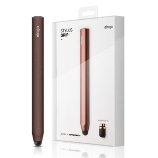 Elago Stylus Pen Grip - алуминиева писалка за iPhone, iPad и капацитивни дисплеи (кафяв)