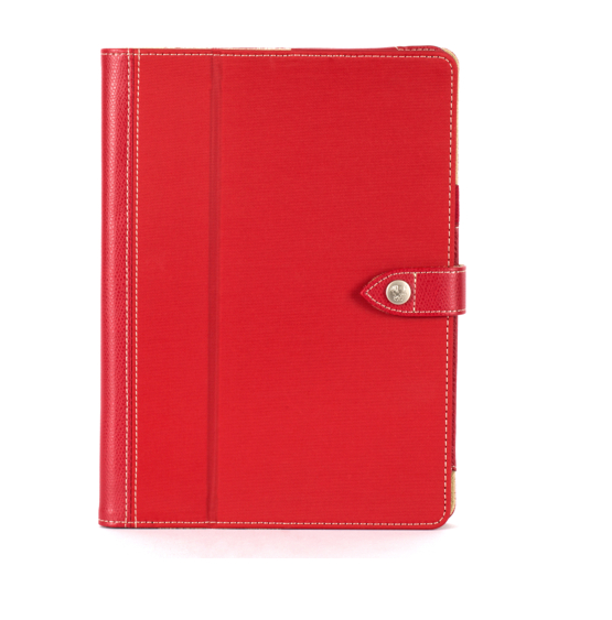Griffin Back Bay Folio - кожен калъф с поставка за iPad Air, iPad 5 (2017) (червен)