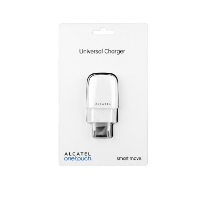 Alcatel UC12EU One Touch - оригинално захранване и MicroUSB кабел за Alcatel смартфони (бял)