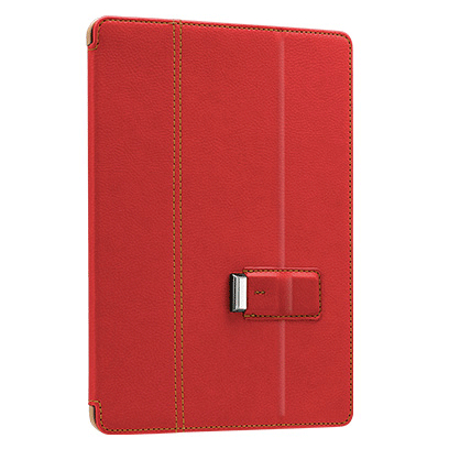 SwitchEasy Pelle Swarovski - луксозен кожен калъф и поставка за iPad Air, iPad 5 (2017) (червен)