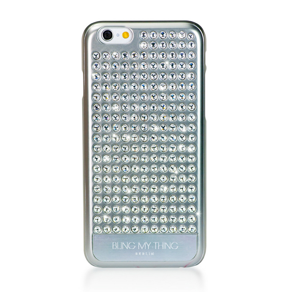 Bling My Thing Extravaganza Case - дизайнерски поликарбонатов кейс с кристали Сваровски за iPhone 6, iPhone 6S (сребрист)