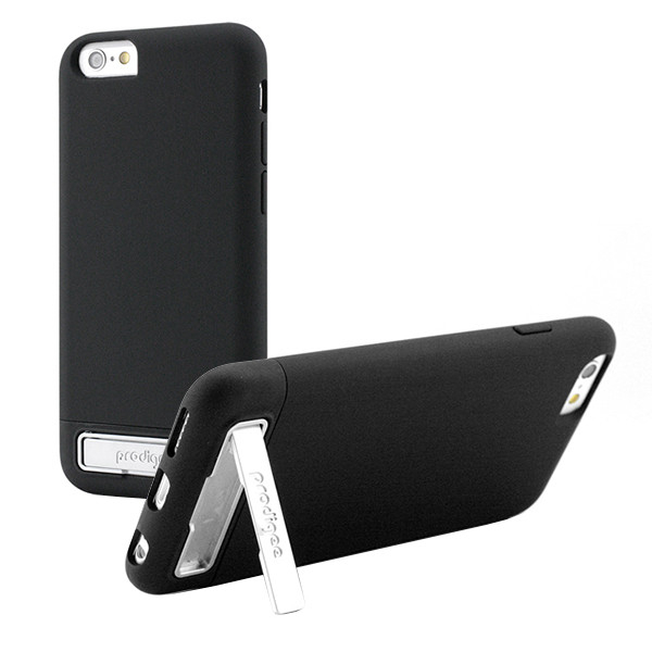 Prodigee Kick Slider Case - поликарбонатов слайдер кейс с поставка и покритие за дисплея за iPhone 6, iPhone 6S (черен)