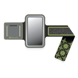 Gaiam Armband Small - спортен калъф за ръката за смартфони с дисплеи от 4.1 до 4.8 инча (черен-зелен)