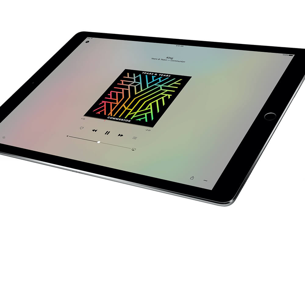 Apple iPad Pro Wi-Fi, 128GB, 12.9 инча, Touch ID (тъмносив), Тъмносив
