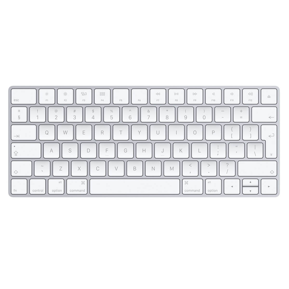 Apple Magic Wireless Keyboard International - безжична клавиатура за iPad и MacBook (сребрист-бял) (модел 2015)