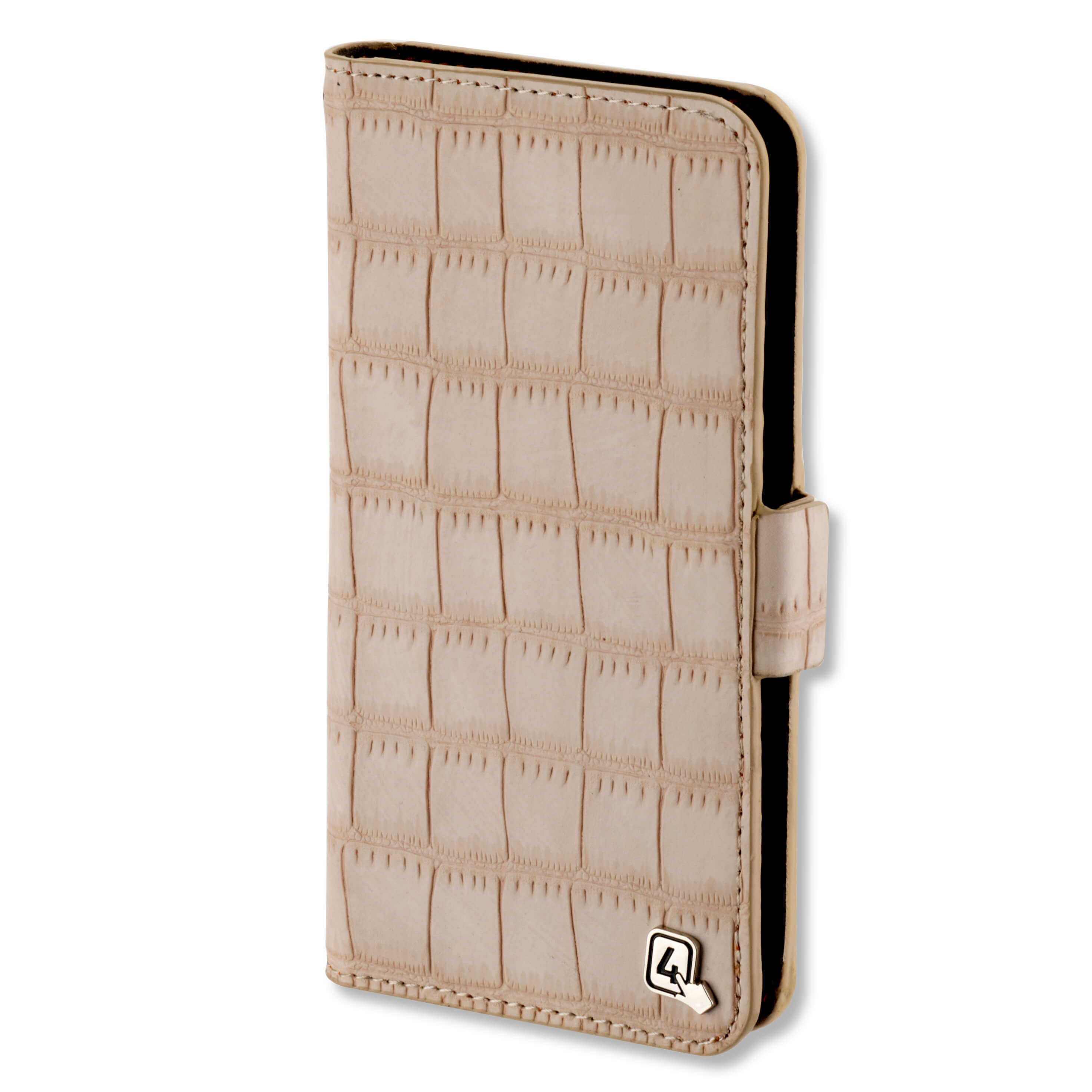 4smarts Ultimag Book Norwalk Case - универсален кожен калъф с магнитно захващане за смартфони до 5.8 инча (бежов)