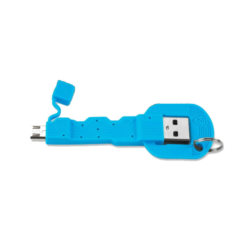 4smarts Basic KeyLink MicroUSB Cable - кабел тип ключодържател за всички устройства с MicroUSB (8.5 см) (син)