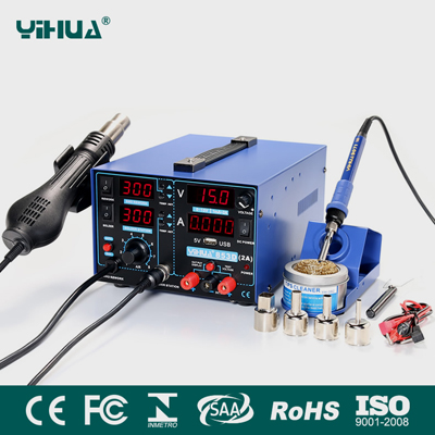 YIHUA 853D 2A USB - професионална станция за запояване за ремонт на мобилни устройства и електроника