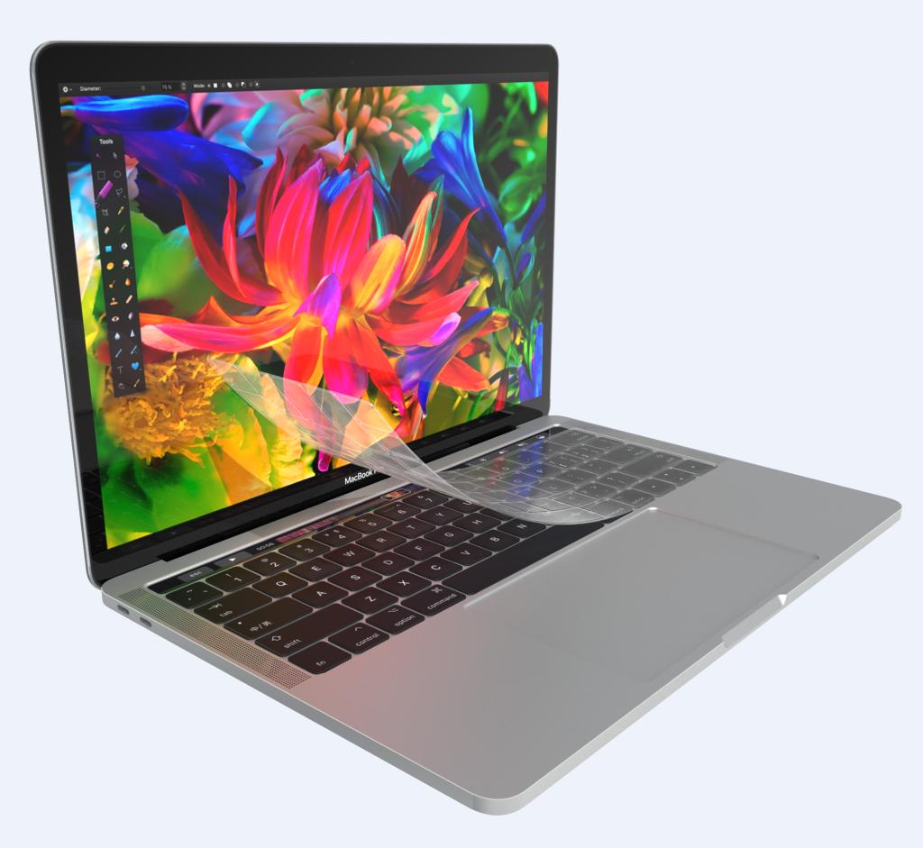 Comma MacBook Touch Bar Keyboard Cover - силиконов протектор за MacBook Pro Touch Bar клавиатури (US layout)