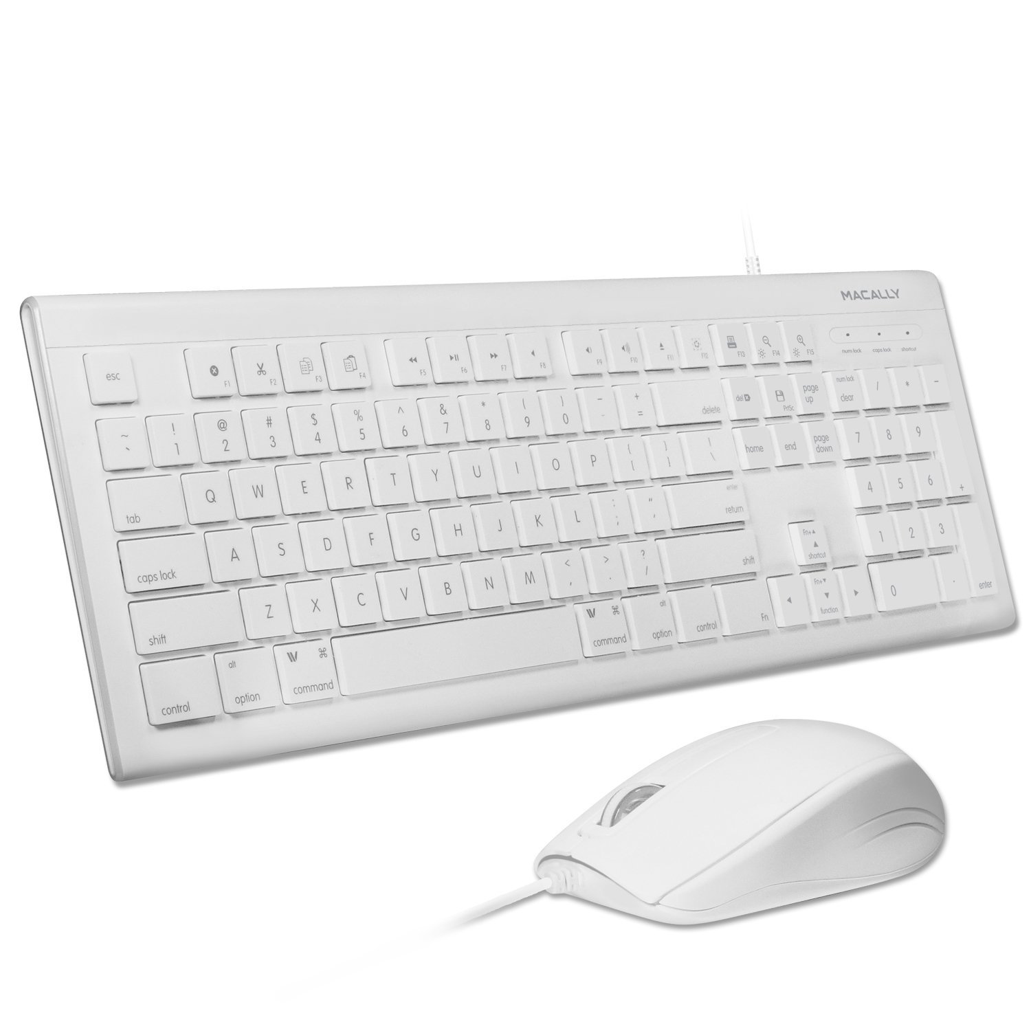 Macally Combo Keyboard & Mouse - комплект USB клавиатура и USB мишка за Mac и PC
