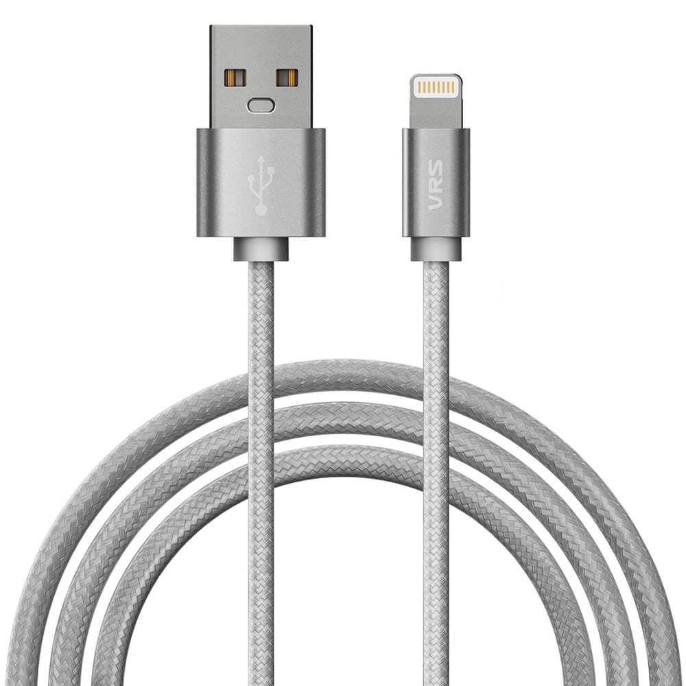 Verus Sync and Charge Lightning - плетен Lightning кабел за iPhone, iPad, iPod (сив)