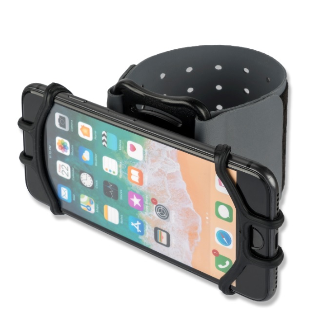 4smarts Universal Sports Wristband ATHLETE - неопренов спортен калъф за ръка за iPhone и смартфони до 6 инча (сив)
