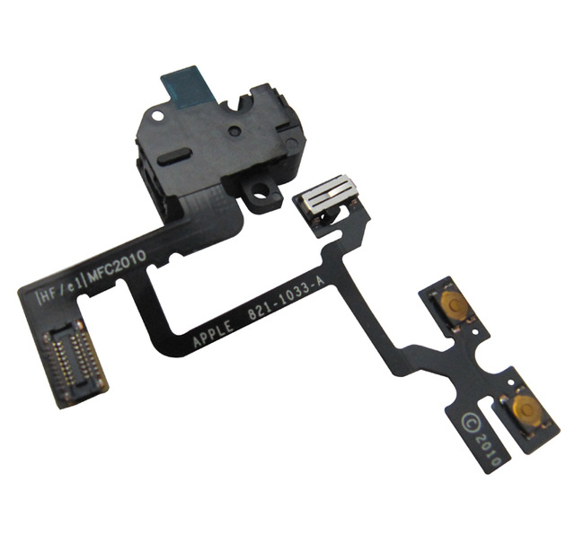 Apple Audio Jack Flex Cable - оригинален модул за звука за iPhone 4 (черен)