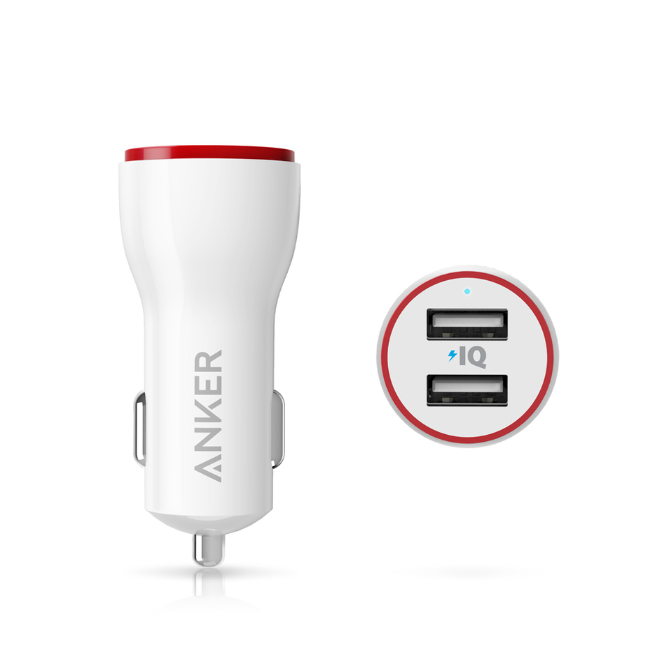 Anker PowerDrive 2 Ports Dual USB Car Charger with PowerIQ (white