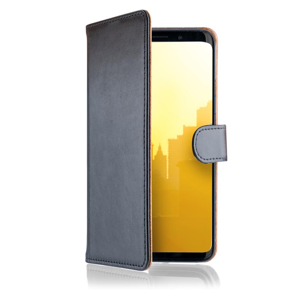 4smarts Universal Flip Case UltiMAG URBAN XL - кожен калъф с поставка и отделение за кр. карта за смартфона до 6.5 инча (черен)