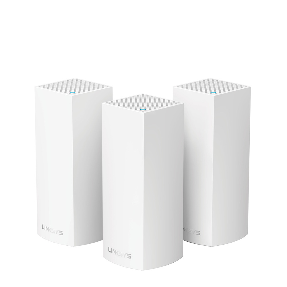 Linksys Velop AC6600 Intelligent Mesh WiFi System, Tri-Band - интелигентна мрежова WiFi (рутер) система (3 броя) (бял)