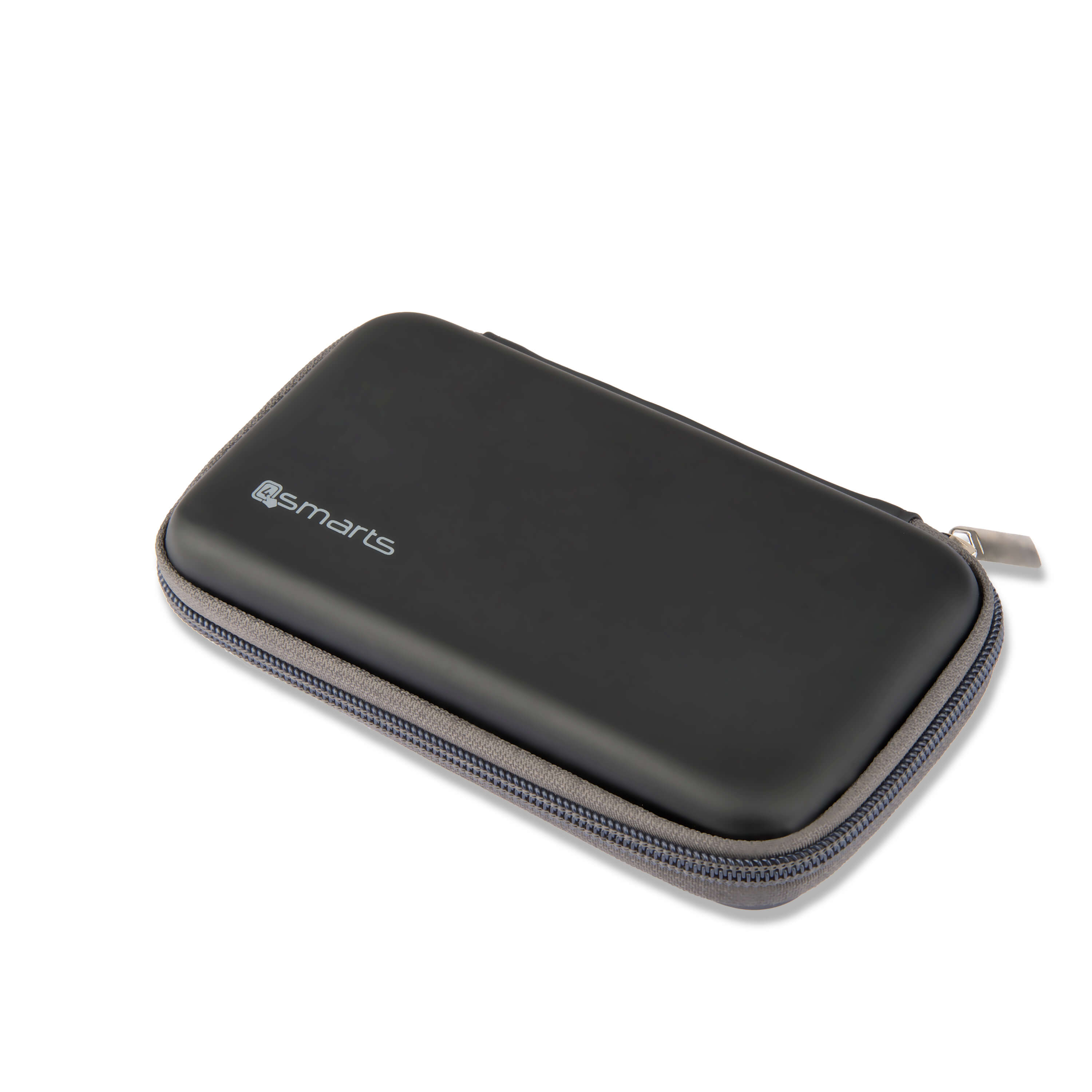 4smarts Set Box with Zipper - стилен органайзер за смартфон до 5 инча, кабели, слушалки и др. (черен)