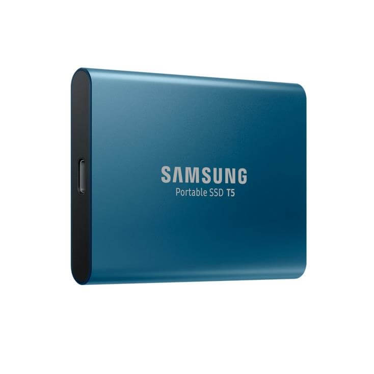 Samsung Portable SSD T5 500GB USB-C 3.1 - преносим външен SSD диск 500GB с USB-C 3.1 (син)