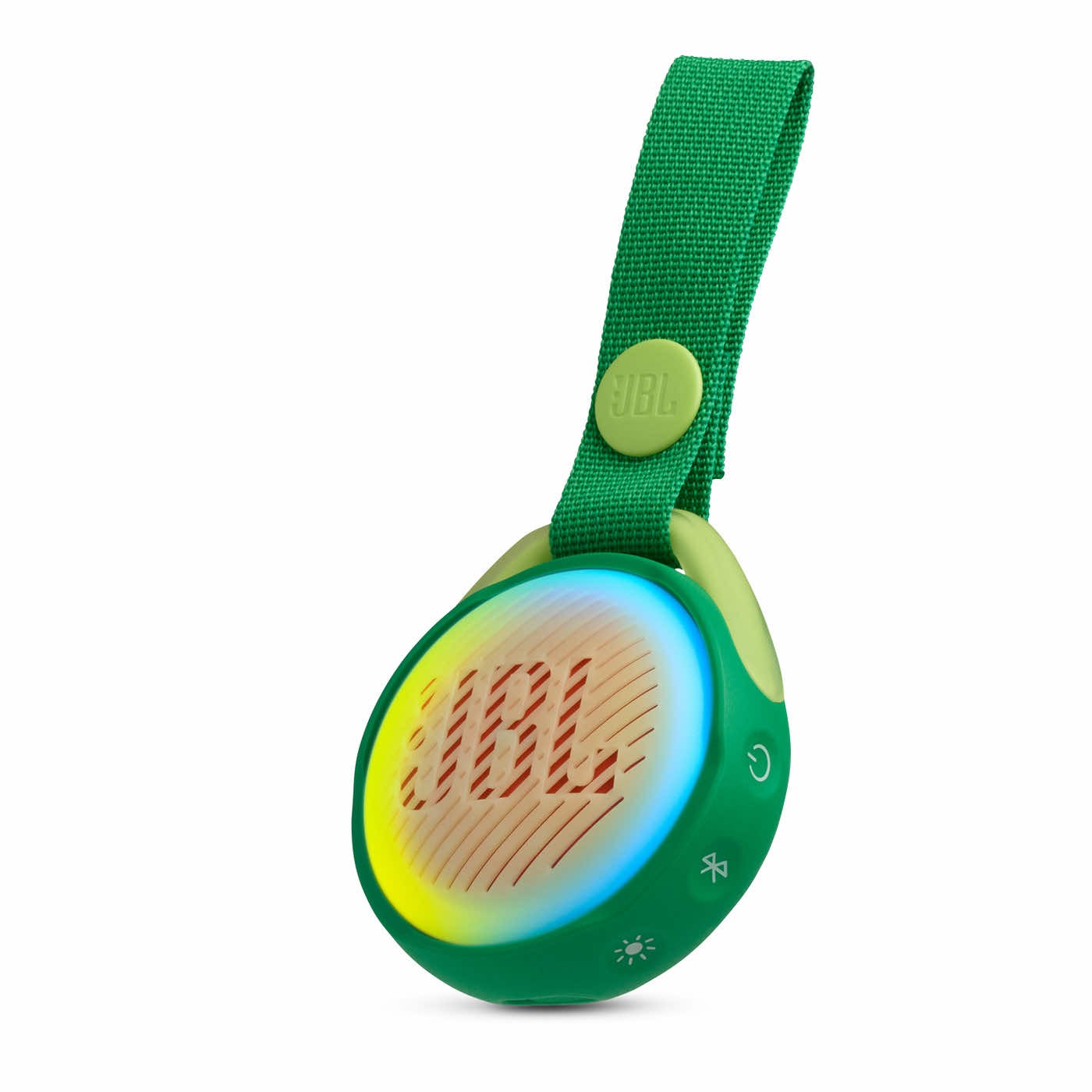 JBL JR POP - водоустойчив безжичен портативен спийкър с каишка и микрофон (зелен)