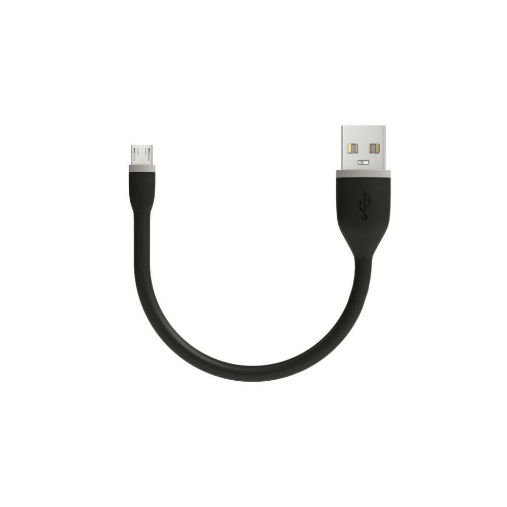 Satechi Flexible Micro USB Cable - гъвкав USB кабел за всички устройства с MicroUSB (15 см.) (черен)
