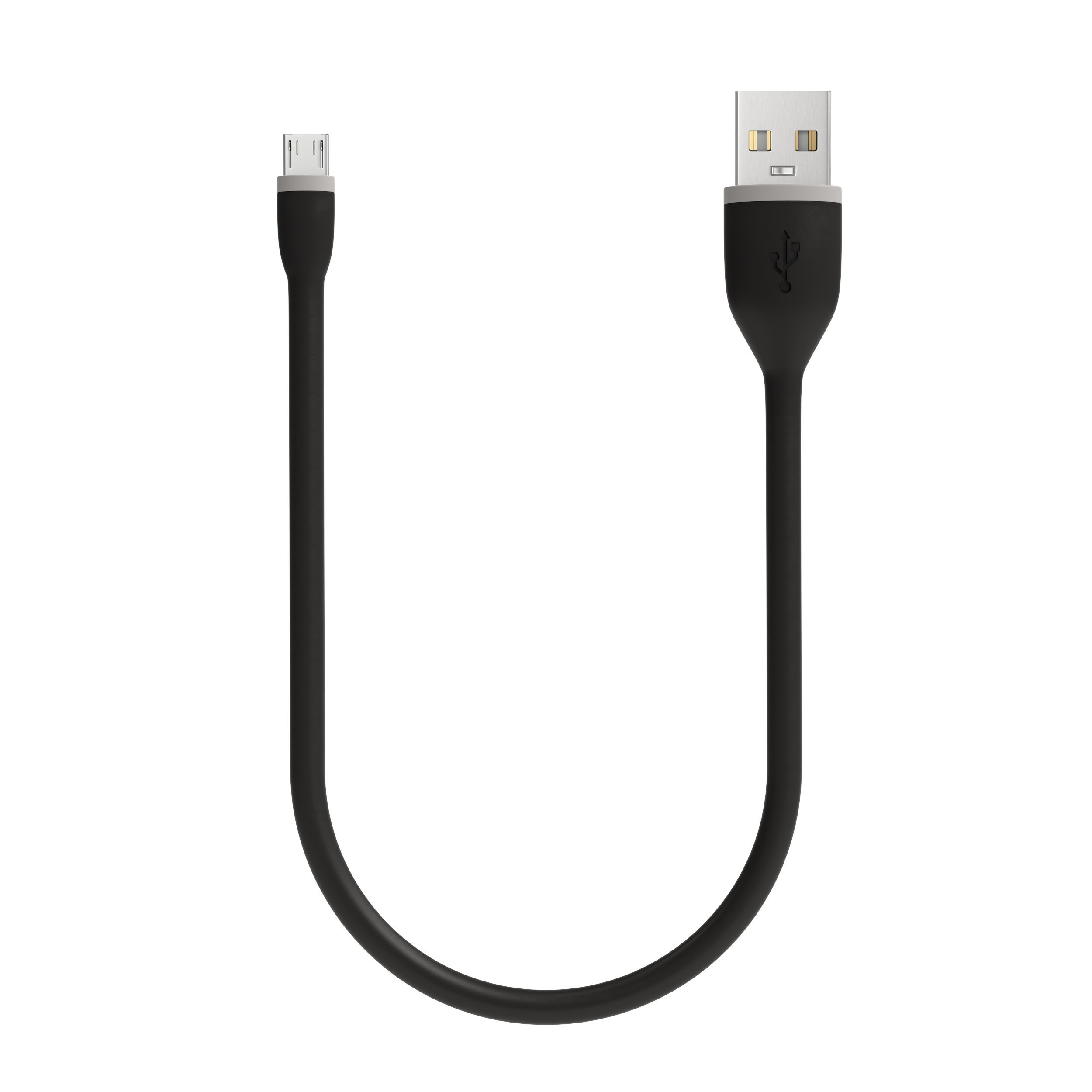 Satechi Flexible Micro USB Cable - гъвкав USB кабел за всички устройства с MicroUSB (25 см.) (черен)