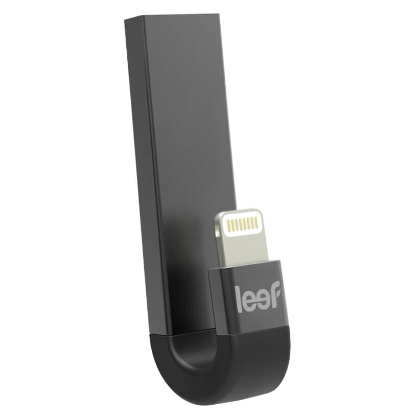 Leef iBRIDGE 3 Mobile Memory 256GB - външна памет за iPhone, iPad, iPod с Lightning (256GB) (черен) 