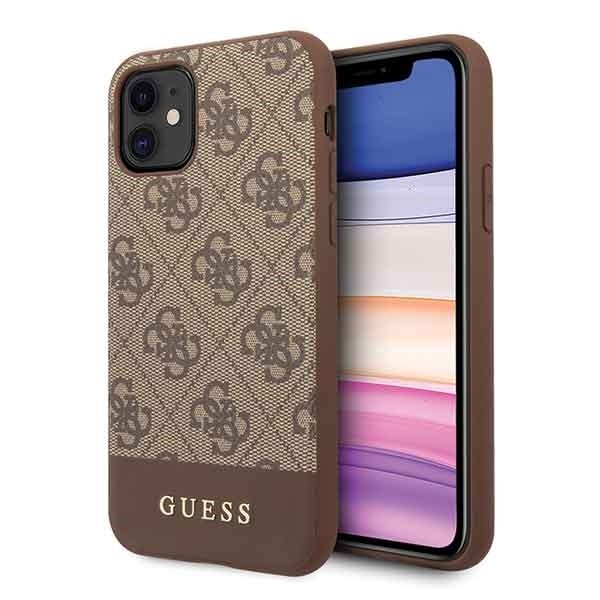 Guess 4G Leather Hard for iPhone 11 (brown), Brown Price — Dice.bg