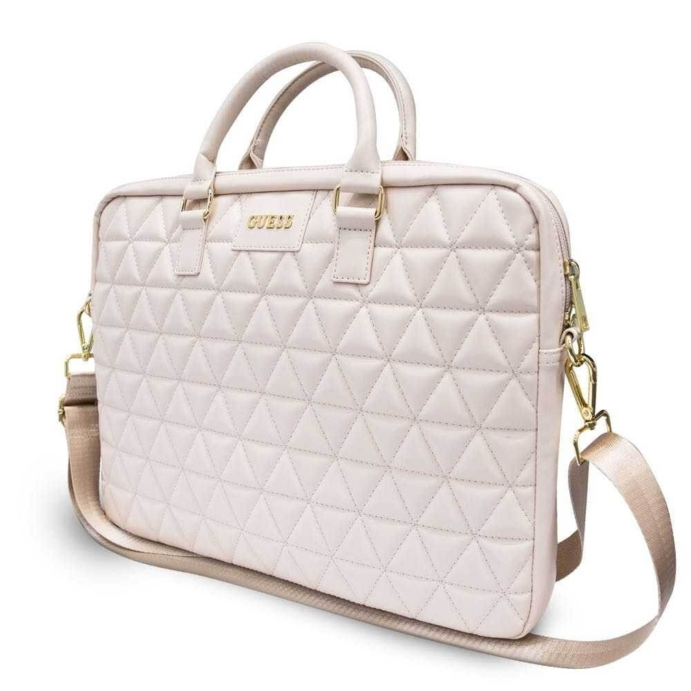 Guess Quilted Laptop Bag for laptops up to 15 inches (rose gold), Rose ...