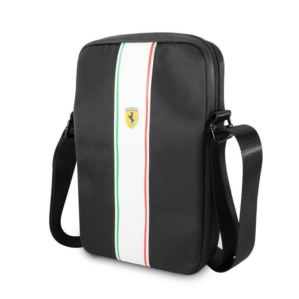 Ferrari On Track Tablet Bag - дизайнерска чанта с презрамка таблети до 10 инча (черен)