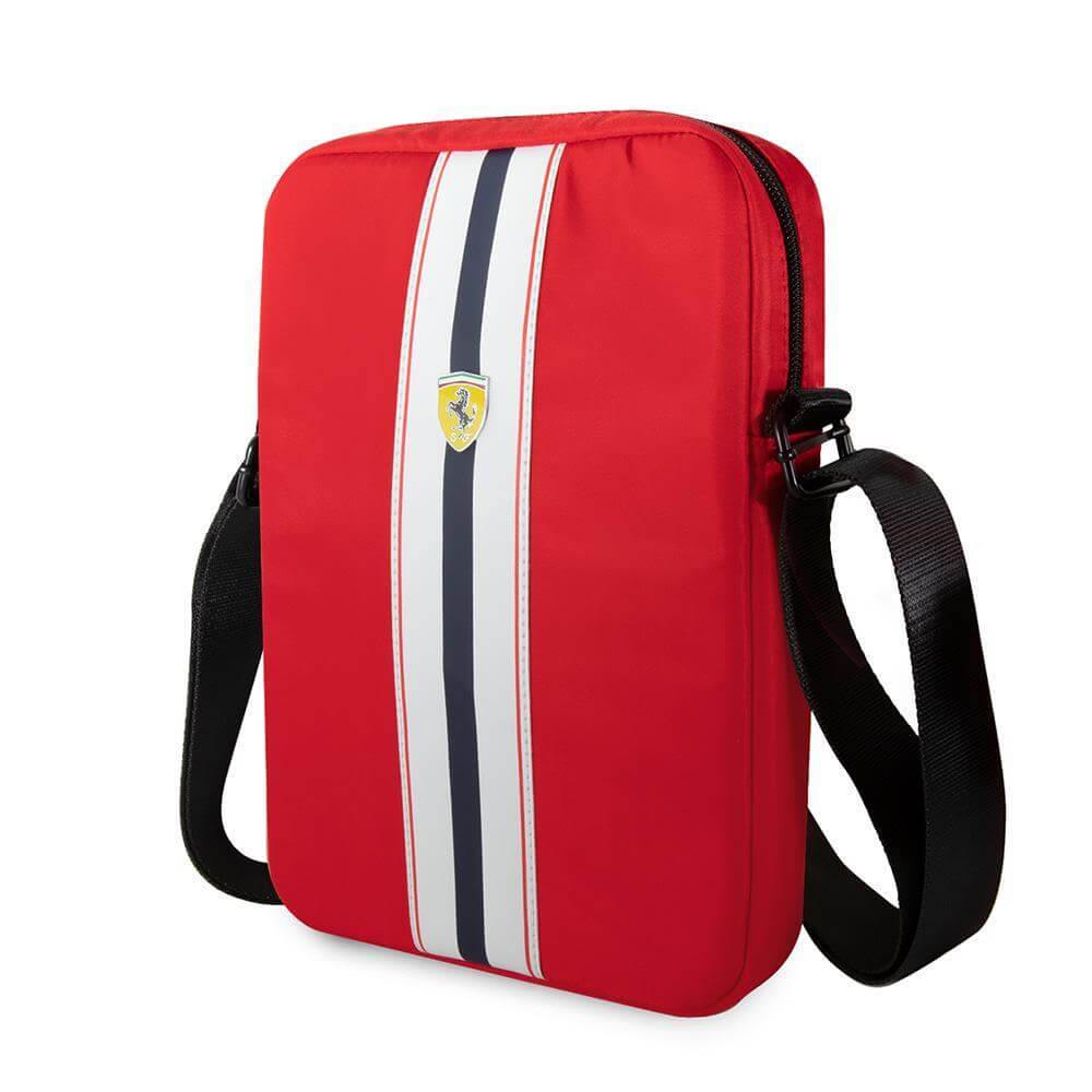 Ferrari On Track Tablet Bag - дизайнерска чанта с презрамка таблети до 10 инча (червен)