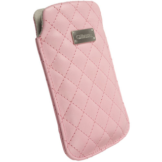 Krusell COCO Mobile Pouch L - кожен калъф за iPhone и мобилни телефони (розов)