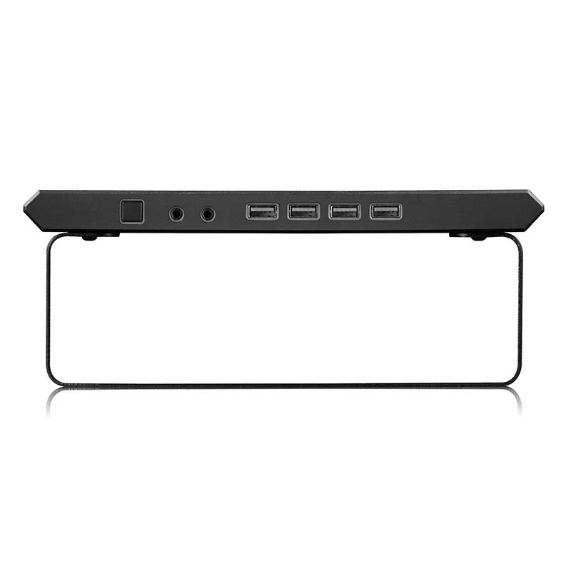 DeepCool Monitor Stand M-Desk F3 USB 3.0 Hub - алуминиева поставка с вграден хъб за MacBook, преносими компютри и монитори (черен)