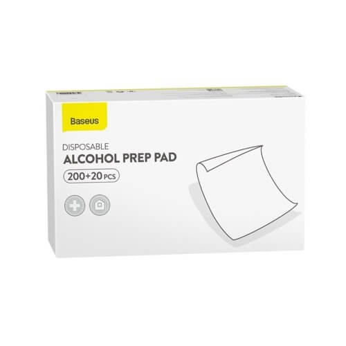 Baseus Disposable Alcohol Prep Pad - 220 броя антибактериални кърпички за почистрване на дисплей на смартфони, таблети, монитори и др.