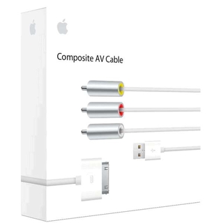 Apple composite AV кабел за iPhone, iPad, iPod