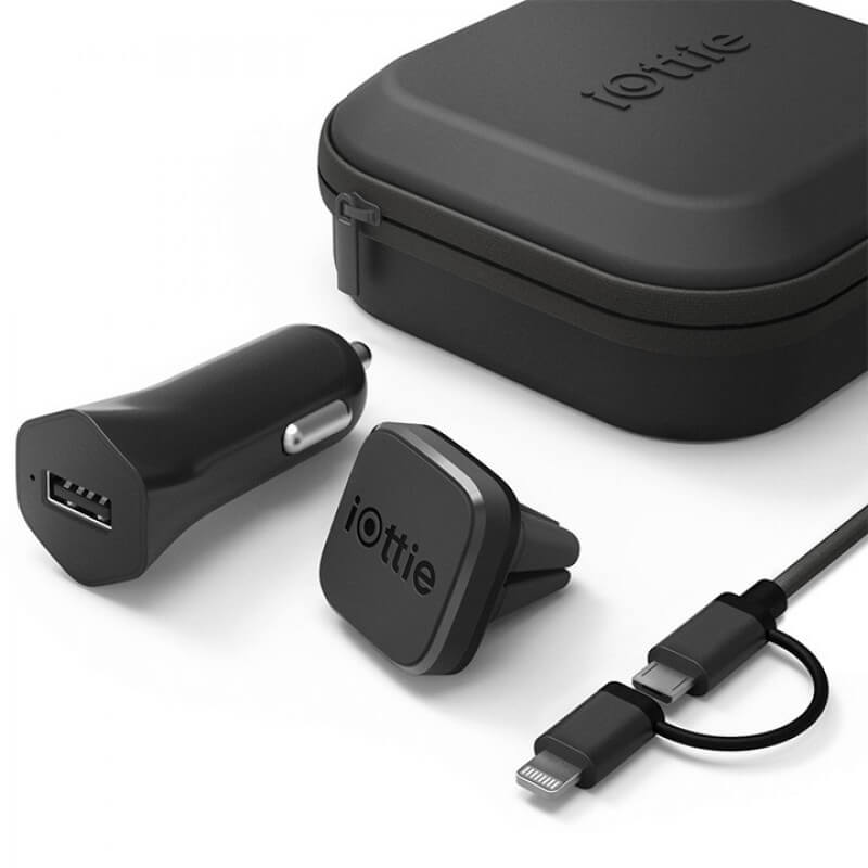 iOttie iTap Mini Travel Kit - комплект поставка за радиатора, зарядно за кола и USB Lightning кабел за Apple устройства с Lightning порт и устройства с microUSB