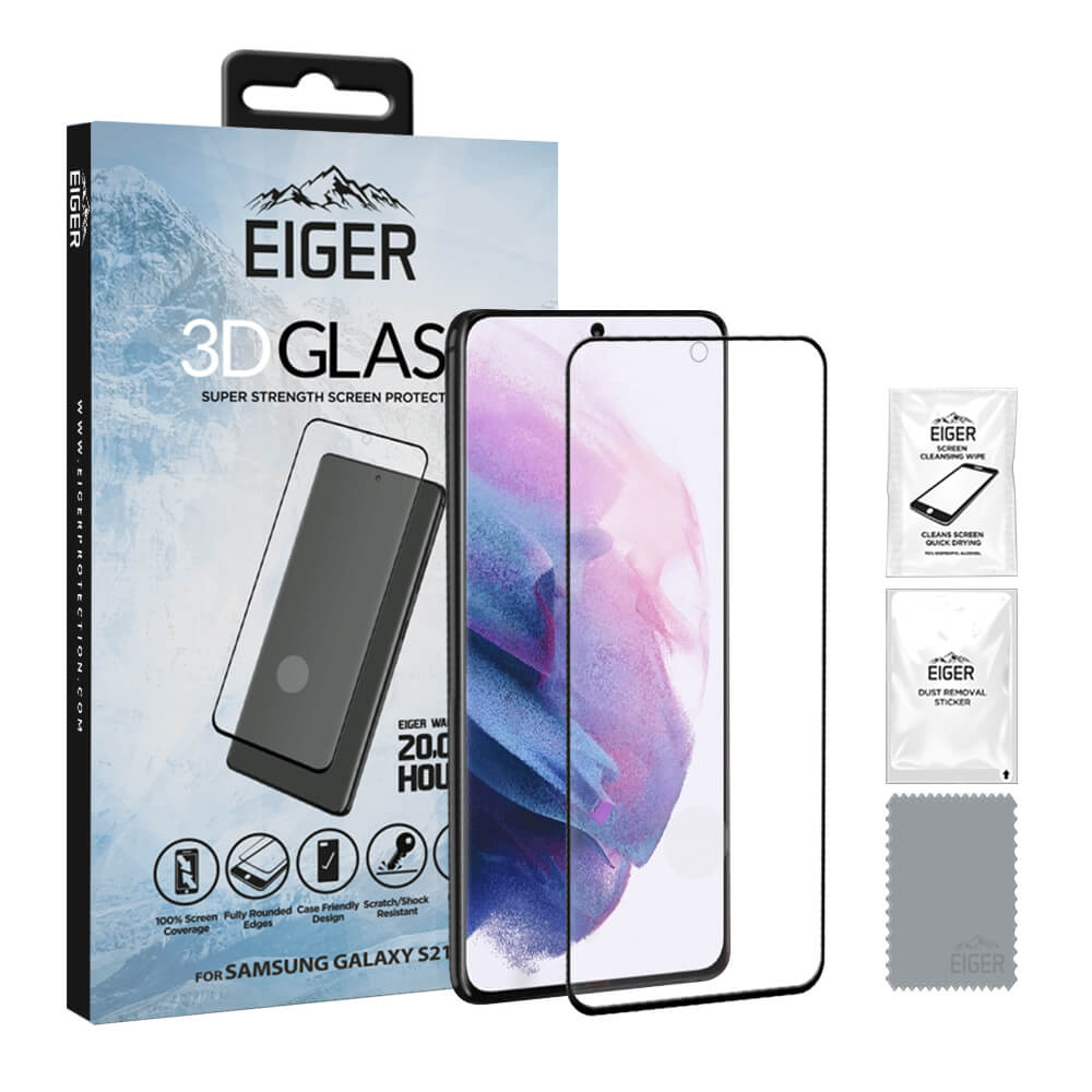 Eiger 3d Screen Tempered Glass For Samsung Galaxy S21 Plus Black Clear Price Dice Bg