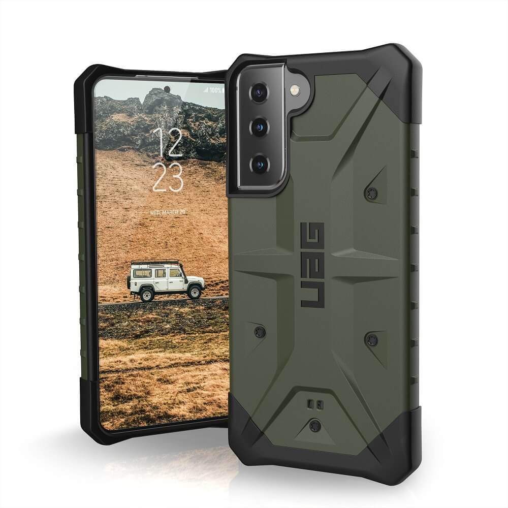 Urban Armor Gear Pathfinder Case - удароустойчив хибриден кейс за Samsung Galaxy S21 (зелен)