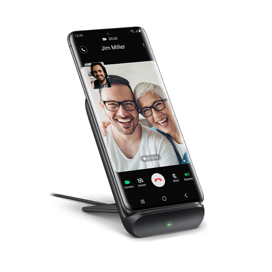 Samsung Wireless 9W Charger Stand EP-N3300TB - конвентируема поставка (пад) с Fast Charge за безжично захранване (черен) 