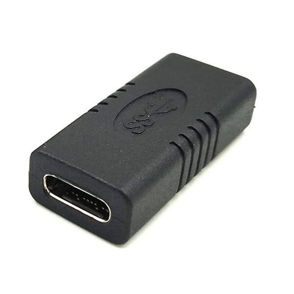 JC USB-C Female to USB-C Female Adapter - адаптер от USB-C женско към USB-C женско (черен) (bulk)